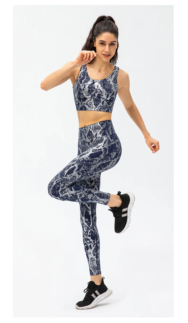 2025年 レディース レギンス プッシュアップ エラスティック 蛇柄プリント エクササイズ セクシー ジムパンツ ハイウエスト スポーツレギンス