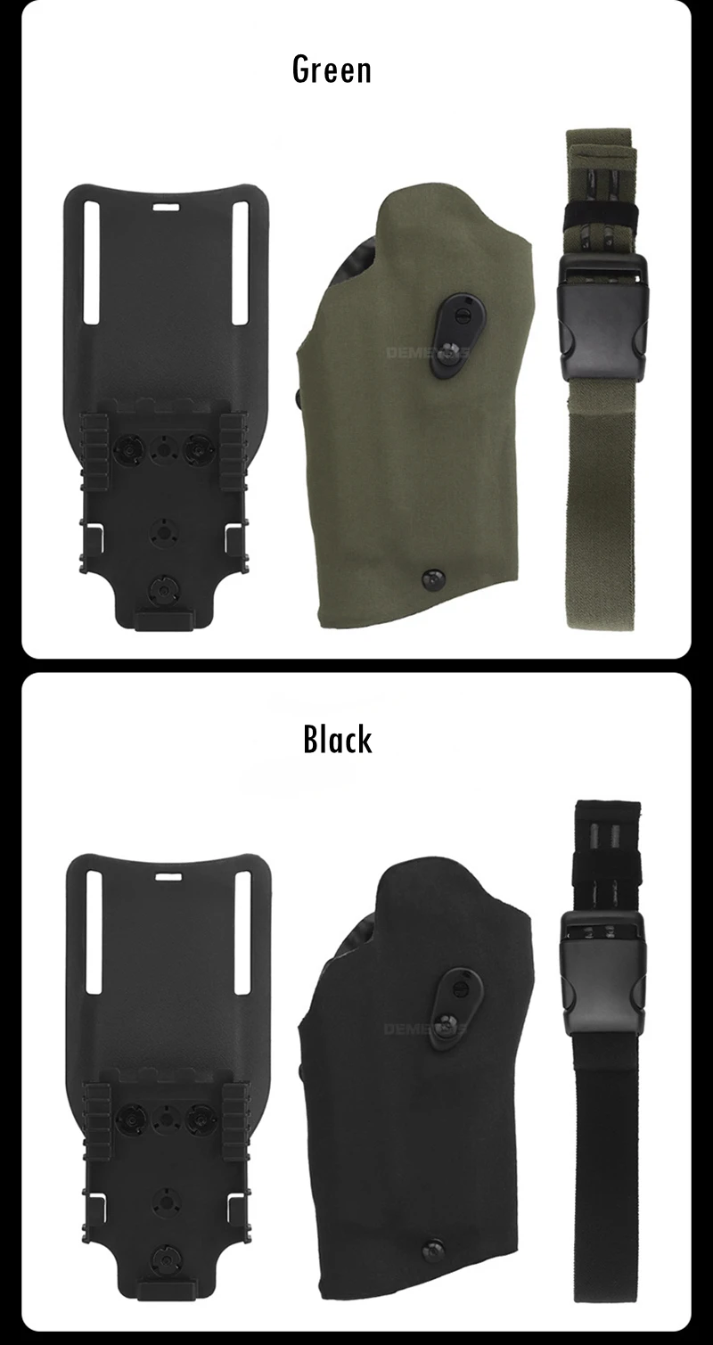 Tactical Pistol Holster for P320 Compatible X300 Flashlight Right Hand Hunting Shooting Drop Leg Holsters with Thigh Strap
