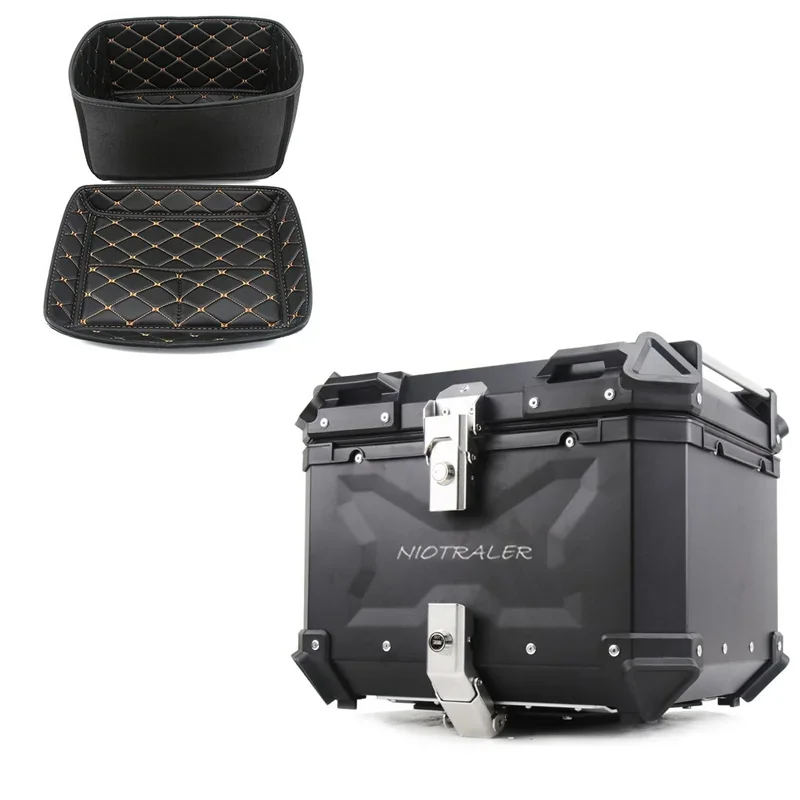 45L Universal Motorcycle Tail Box Aluminum Alloy Top Rear Luggage Tool Cases Motorcycle Accessories 사이드박스