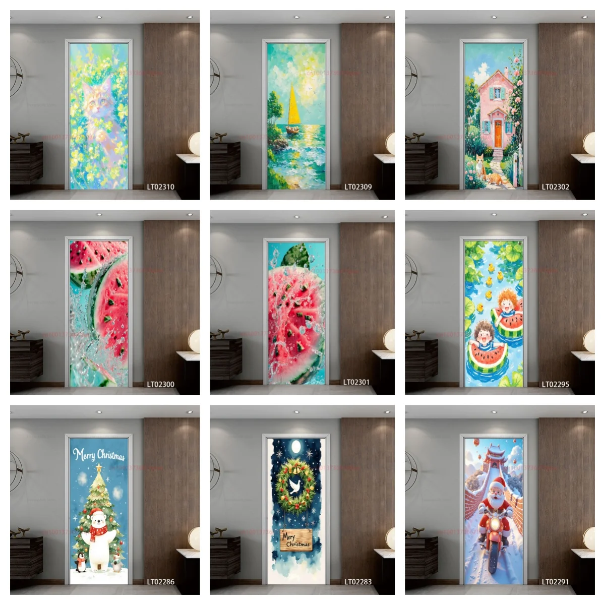 

ПВХ самоклеящиеся джунгли лес дверные наклейки водостойкие съемные виниловые декоративные наклейки на стену 3d обои украшение двери