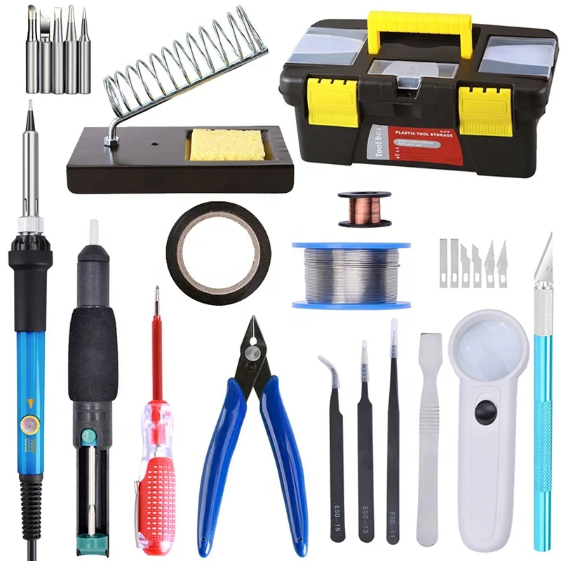 

60Watts Electric Soldering Irons Tool Box Set Gun Soldering Kit Soldering Iron Kit Ferro De Solda
