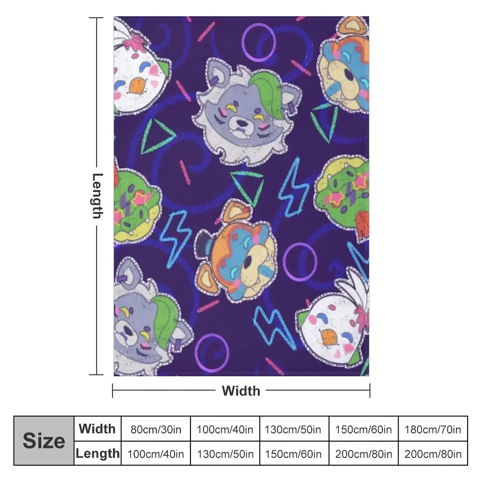 Glamrock Pattern Throw Blanket heavy to sleep Bed Fashionable Heavy Soft Big Thins Soft Plaid Blankets