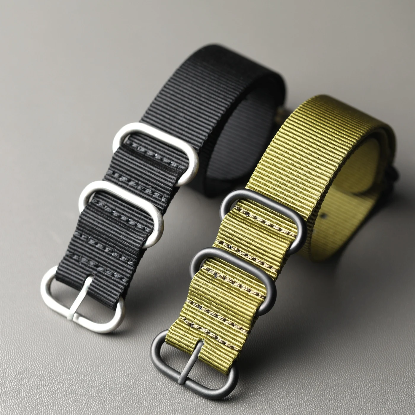 Nylonarmband, 20 mm, 22 mm, 24 mm, verschleißfest, wasserdicht, weich, schwarz-grünes Retro-G10-Pilotenarmband