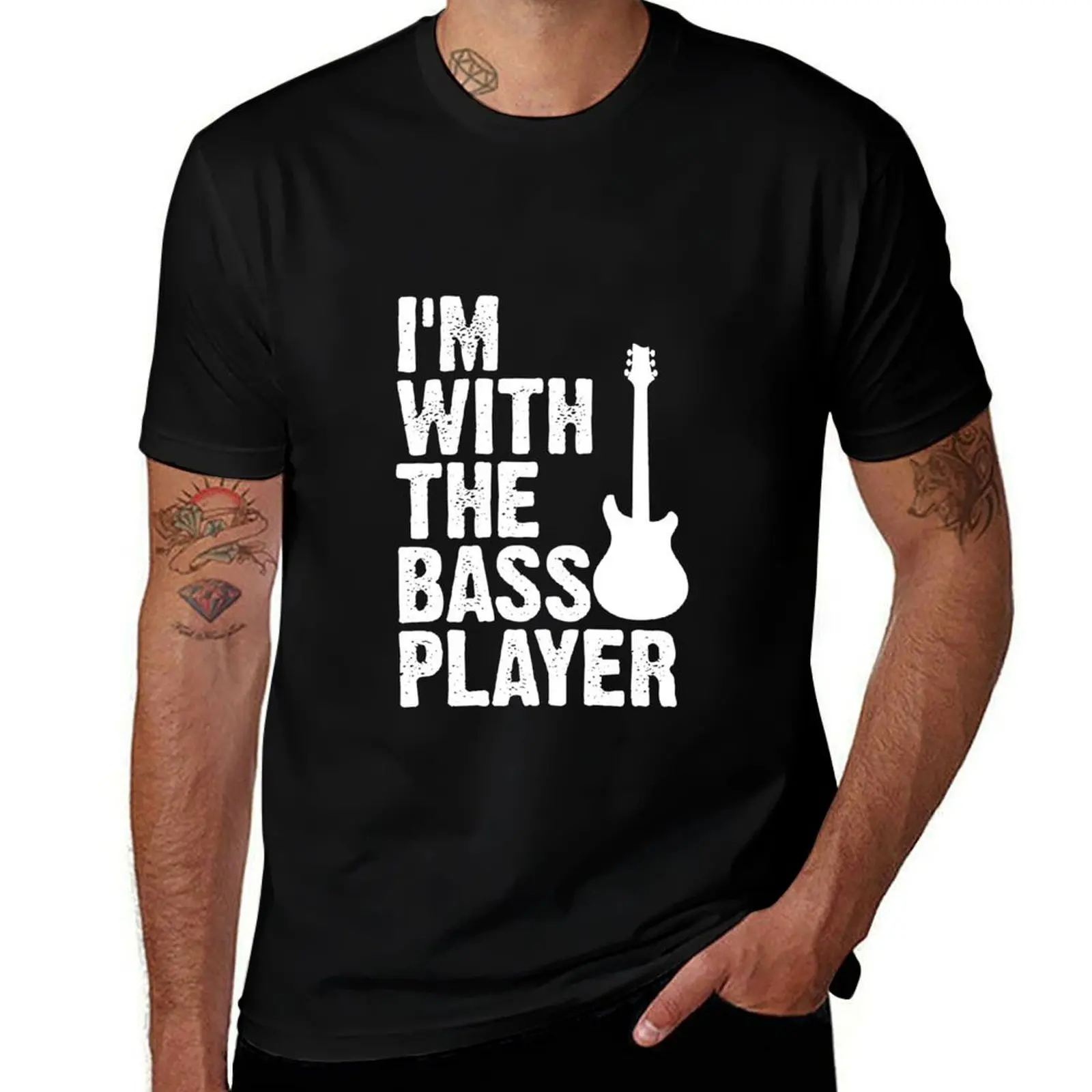 

I'm With The Bass Player T-Shirt t shirts for man cotton soft t shirts for man pack white T-Shirt