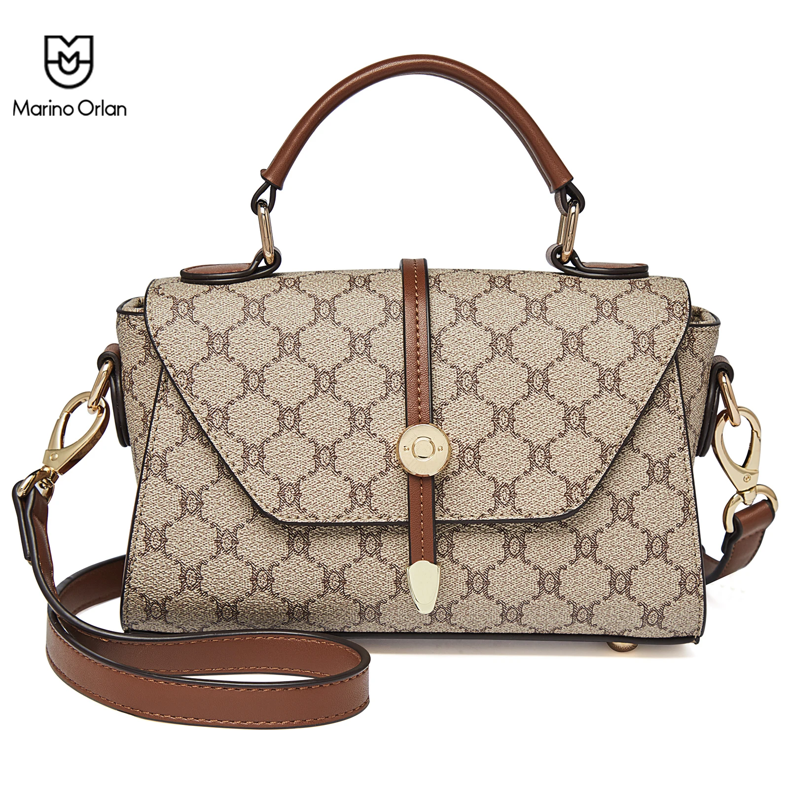 Кожаная женская сумка Marino Orlan через плечо, новинка 2025, женская офисная женская сумка-кошелек с ощущением высокого класса