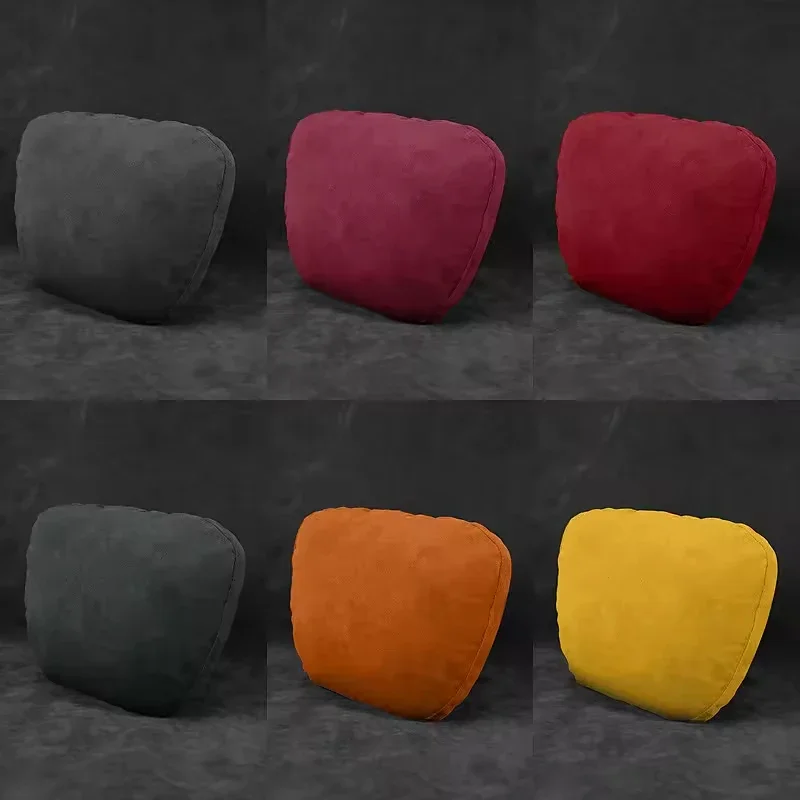 ل Volkswagen VW Gol Golf ID.3 ID.4 7 باسات بولو تيجوان تي روك وسادة مسند رقبة السيارة من جلد الغزال-ملحقات دعم الرقبة لمقعد السيارات #2