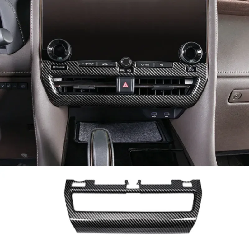 Car Center Control Air Vent Trims Outlet Kit for Toyota Alphard Vellfire  2024  40 Series Carbon Fiber Accessories