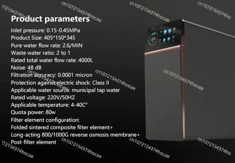 1000GPD Household Drinking Ro Osmosis Water Filter System  with UV  Water Filtering Purifier Home Use Machine For Business