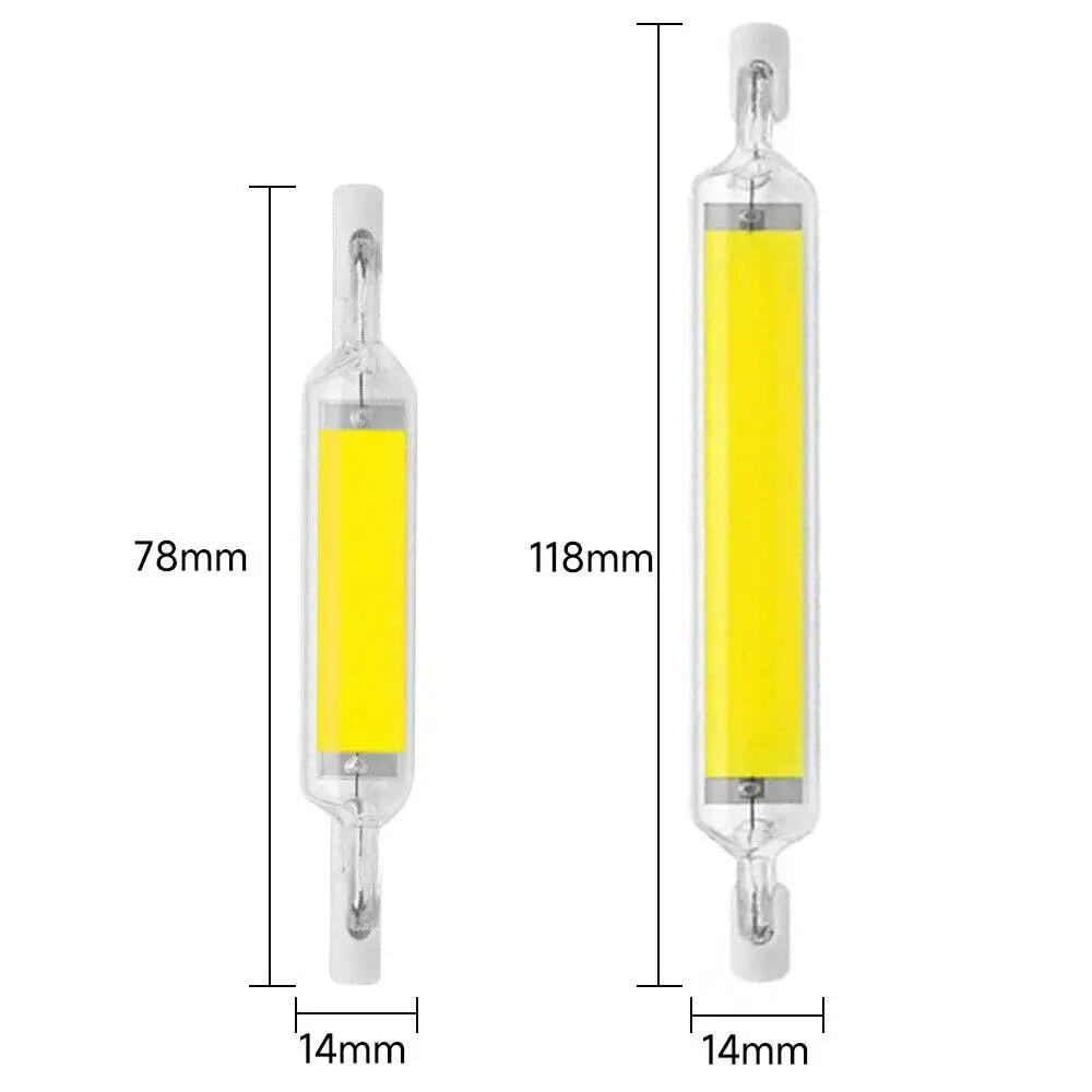 R7S LED Tube J78 J118 15W 30W AC 110V 220V COB Bulb Light Lamp Glass Tube 78mm 118mm White  230V 240V Home Replace Halogen Lamp