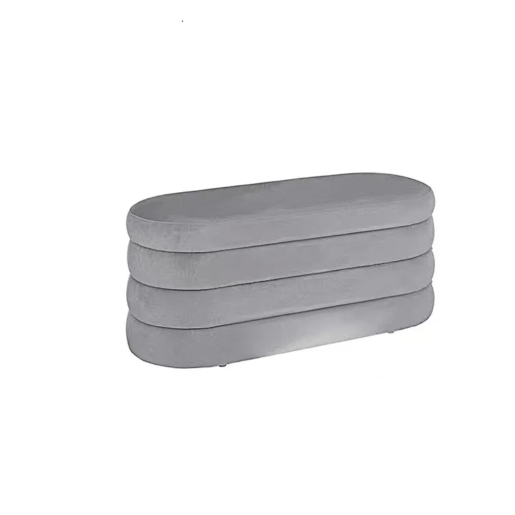 

Modern Design Velvet Round Stool Chair Lounge Living Room Furniture Ottoman Footstool Bed Luxury End Stool