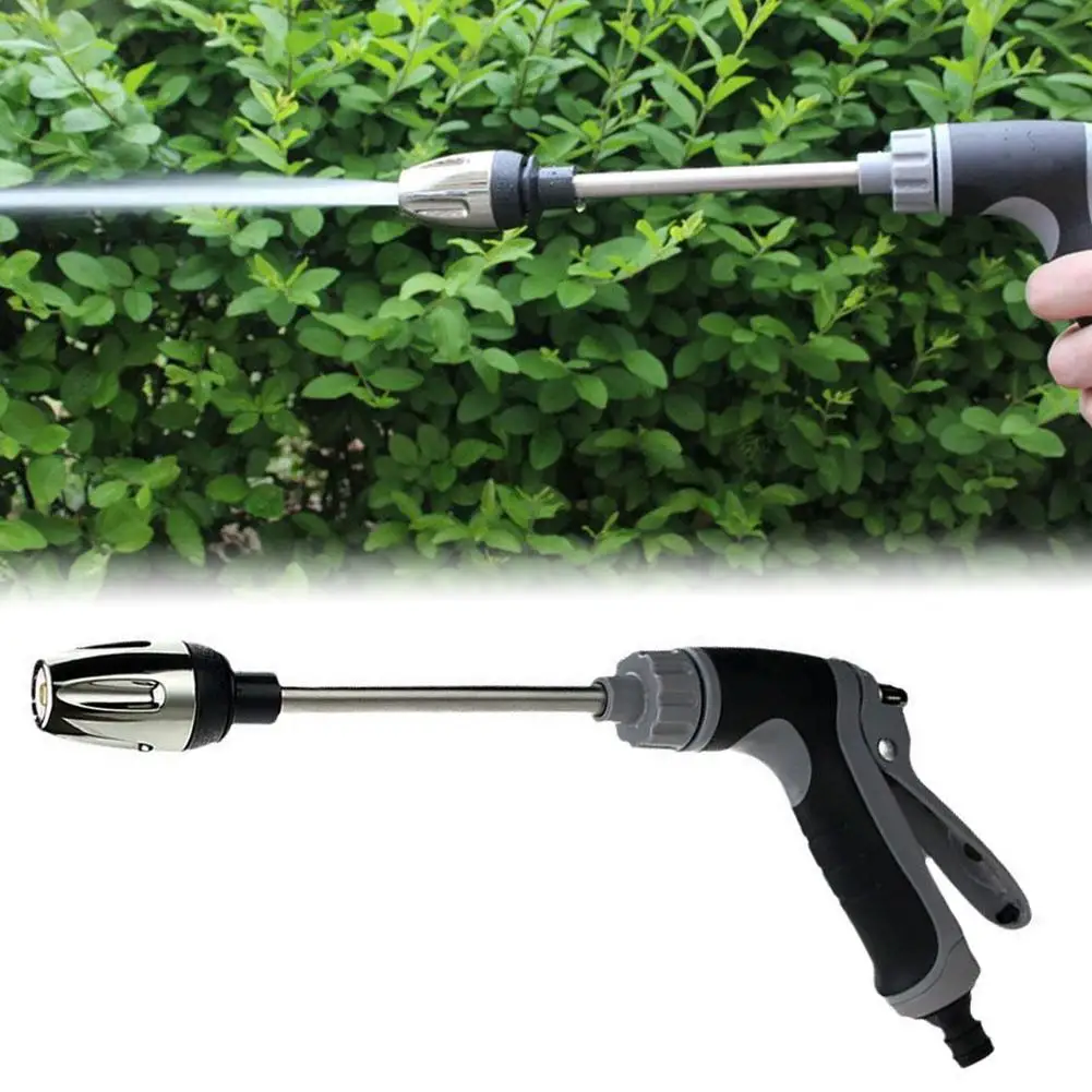 Hochdruck-Wasserpistole mit Teleskop-Schlauch und Metalldüse für Gartenarbeit und Reinigung