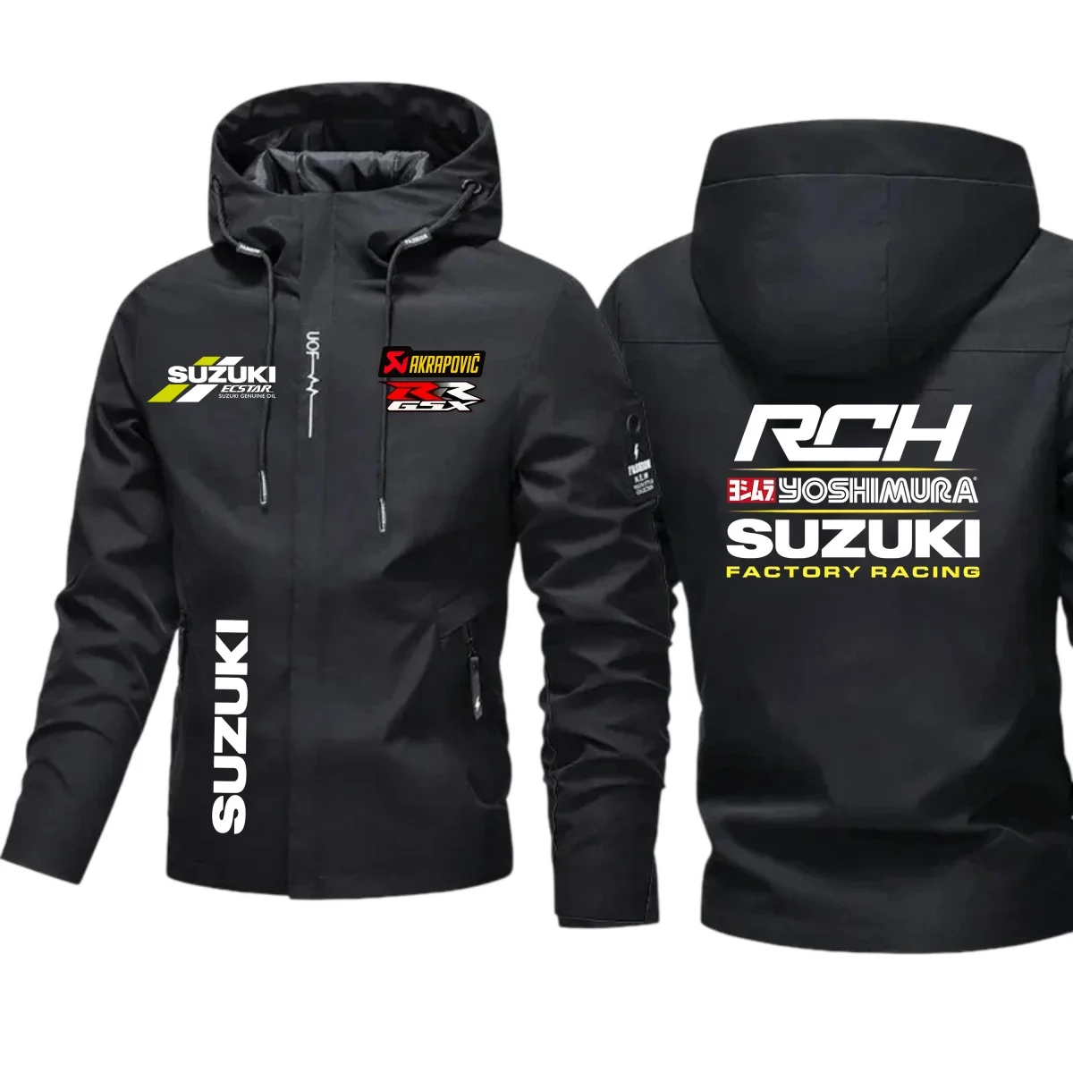 Men's Windproof Hooded Motorcycle Jacket High-Quality Autumn Winter Riding Sweatshirt Bestseller Suzuki 2026