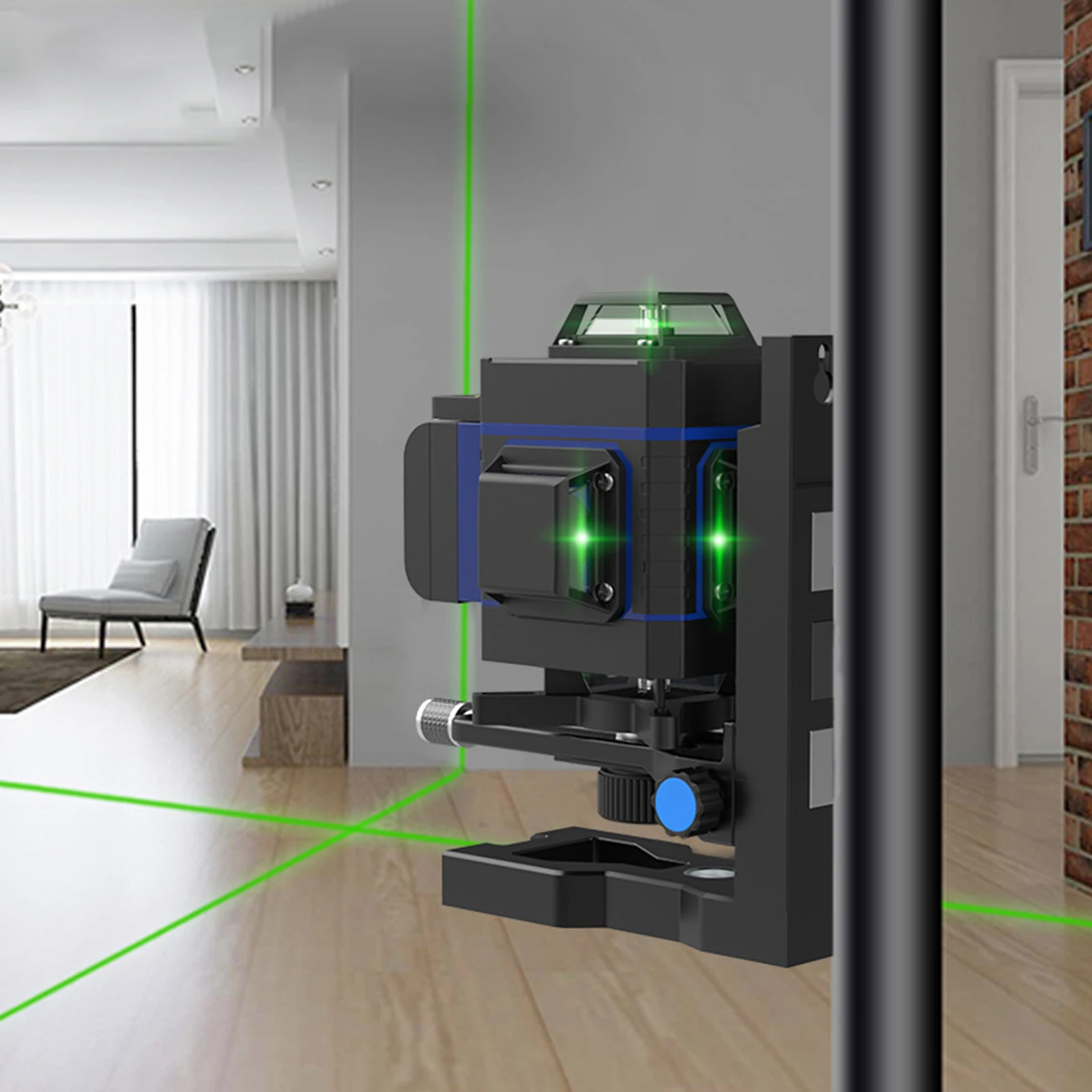 Imagem -02 - Montado na Parede Nível Laser com Base Pivotante Magnética Suporte em Forma de l Instalação Piso Ajustável 14 Interface