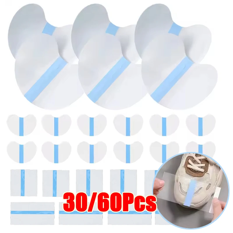 

30/60 шт. водонепроницаемые наклейки из полиуретановой пленки для защиты носков обуви, защитная лента от грязи, невидимые чехлы для обуви в дождливую погоду для мужчин и женщин, НОВИНКА