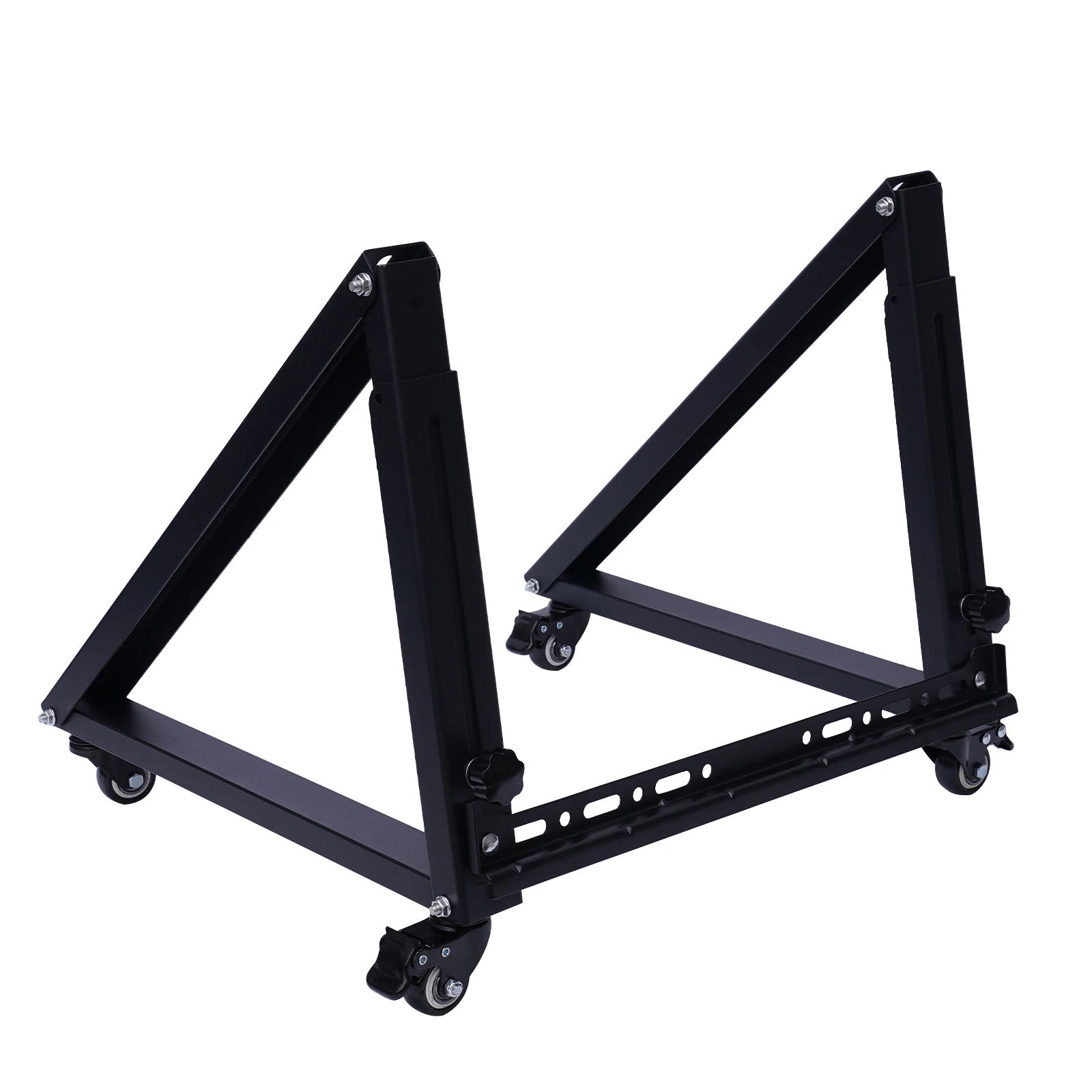 Triangular Mobile TV Stand Low Height Monitor Floor Stand Cart for 72'' Screen