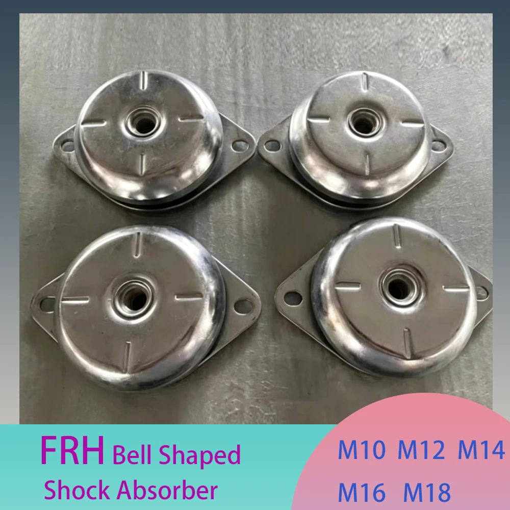 1Pcs FRH Bell-shaped Shock Absorber M10 M12 M14 M16 M18 Rubber Anti-vibration Buffer For Generator Water Pump Air Compressor