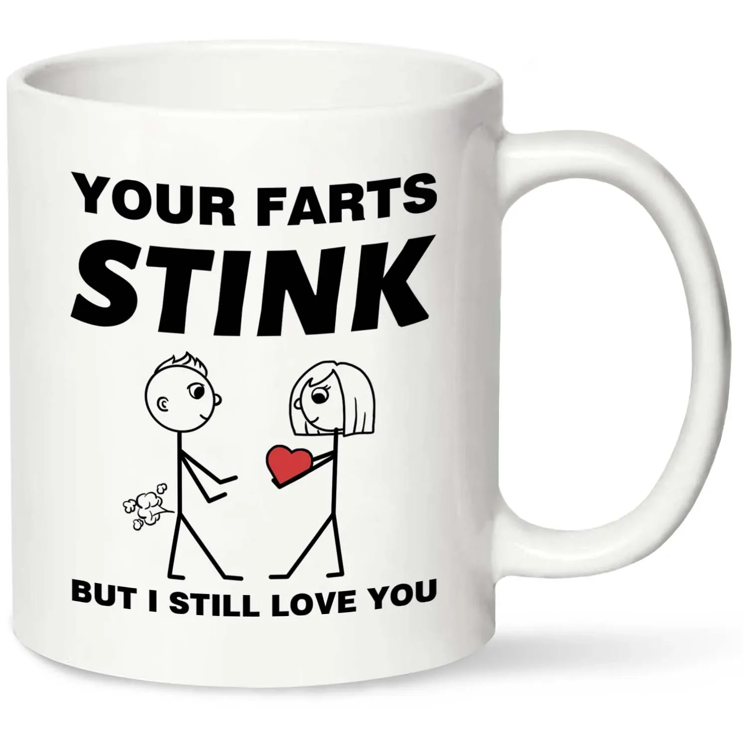 1pc, your farts stink but I still love you Coffee Mug,Valentine's Day gift from women to men,anniversary gift,320ML