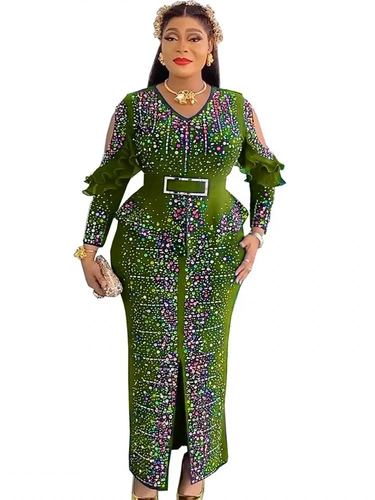 African Party Dresses For Women Dashiki Ankara Turkey Wedding Evening Gown Sexy Bodycon Maxi Long Dress Africa Clothes 2025