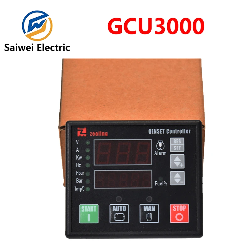 

Zealing GCU3000 Dizel Jeneratör Seti Otomasyon Kontrol Paneli Jeneratör Seti için Motor Çalıştırma Durdurma Kontrol Modülü