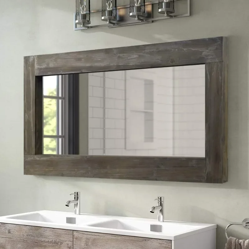 Espejo de longitud completa para suelo, marco de bronce frotado con aceite, espejo de tocador grande para dormitorio, 58 "x 24"