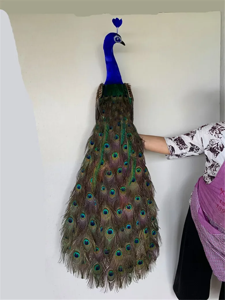 big beautiful simulation foam and feather long tail peacock model gift about 120cm a0082