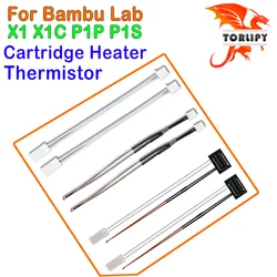 24v 65w Cartridge Heater For Bambu Lab X1 X1C P1P P1S Heating Tube Thermistor Ceramic Cartridge Heater Thermistor 100K NTC