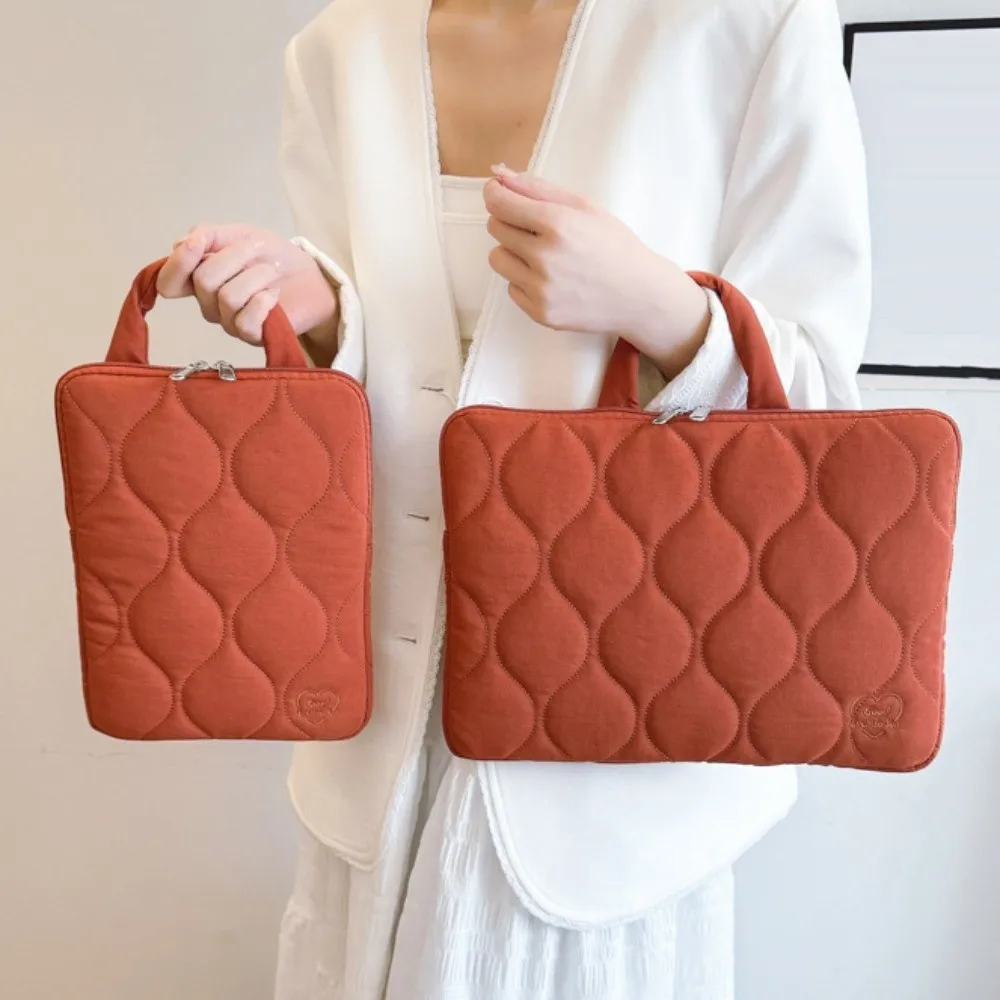 Laptop Cover Handle Style Laptop Sleeve Sweet Portable Computer Handbag Simple Lightweight Laptop Bags Women/girl