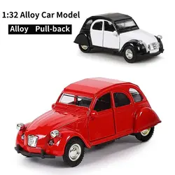 1/32 Scale Alloy Classic Car Model Pull Back Diecast Children's Toy Simulation Vehicle Model Decor Boys Toys Collection Gifts