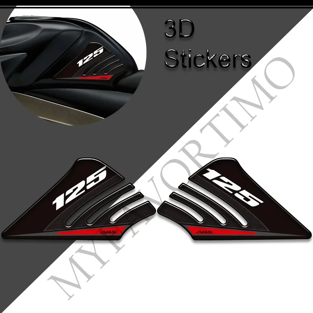 GSX S125 For Suzuki GSX-S125 Motorcycle Decals Tank Protector Pad Grips Fuel Oil Kit Knee 2017 -2023