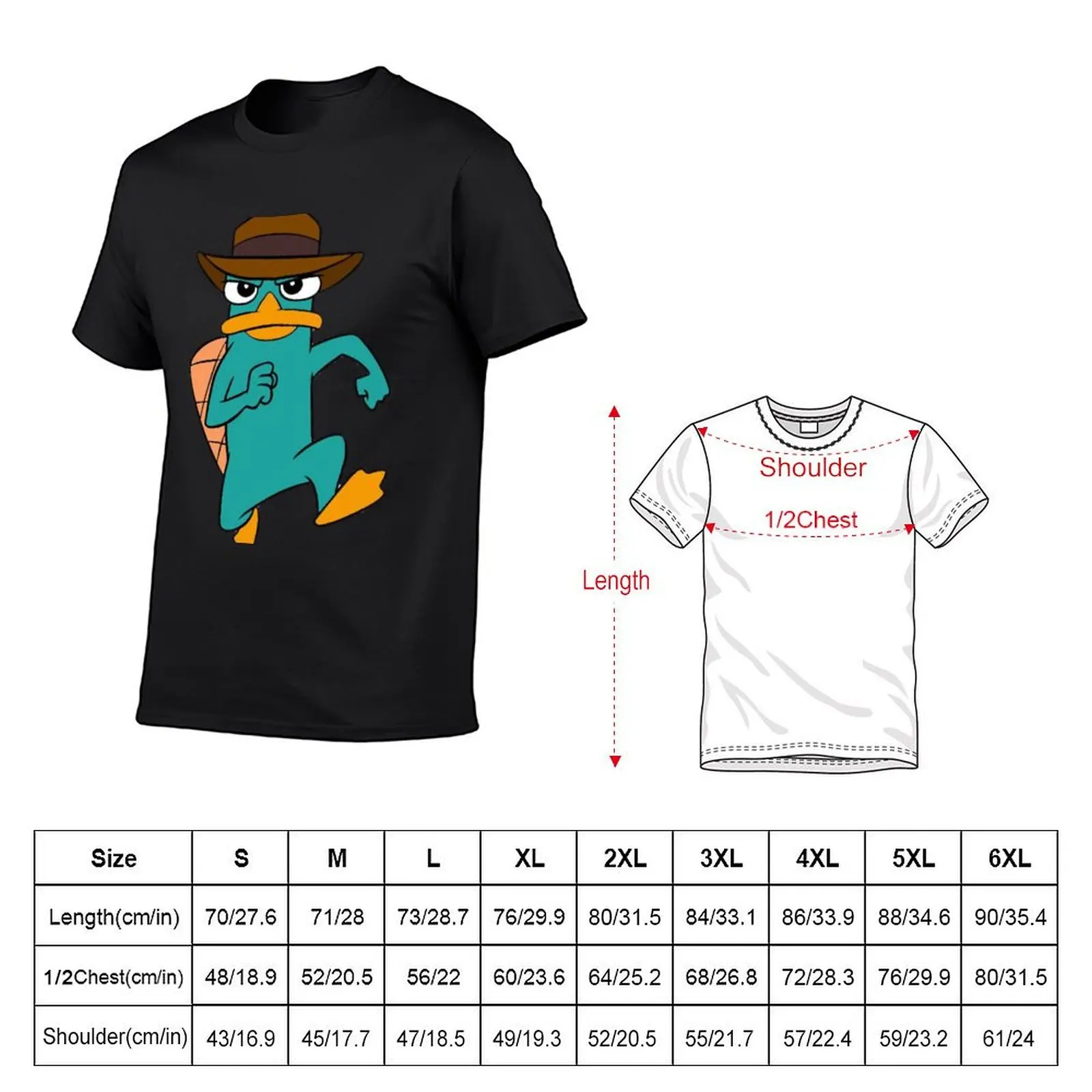 Agent Pperry the platypus T-Shirt Aesthetic clothing boys whites anime t shirts aesthetic clothes shirts men