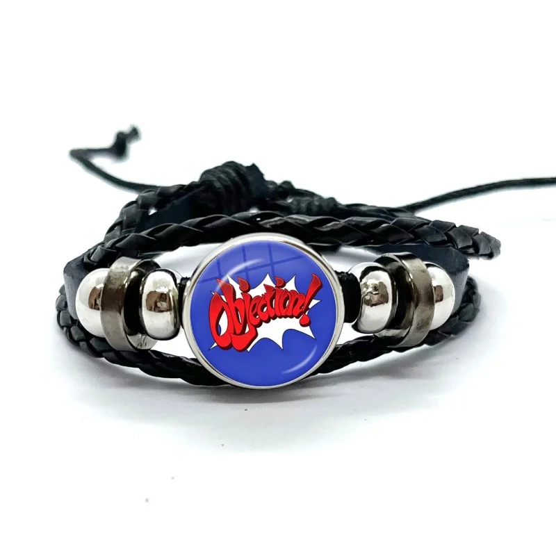 Anime Phoenix Wright Ace Attorney Trilogy Leather Bracelets Maya Fey Miles Edgeworth Multilayer Braided Bracelets Jewelry Gifts