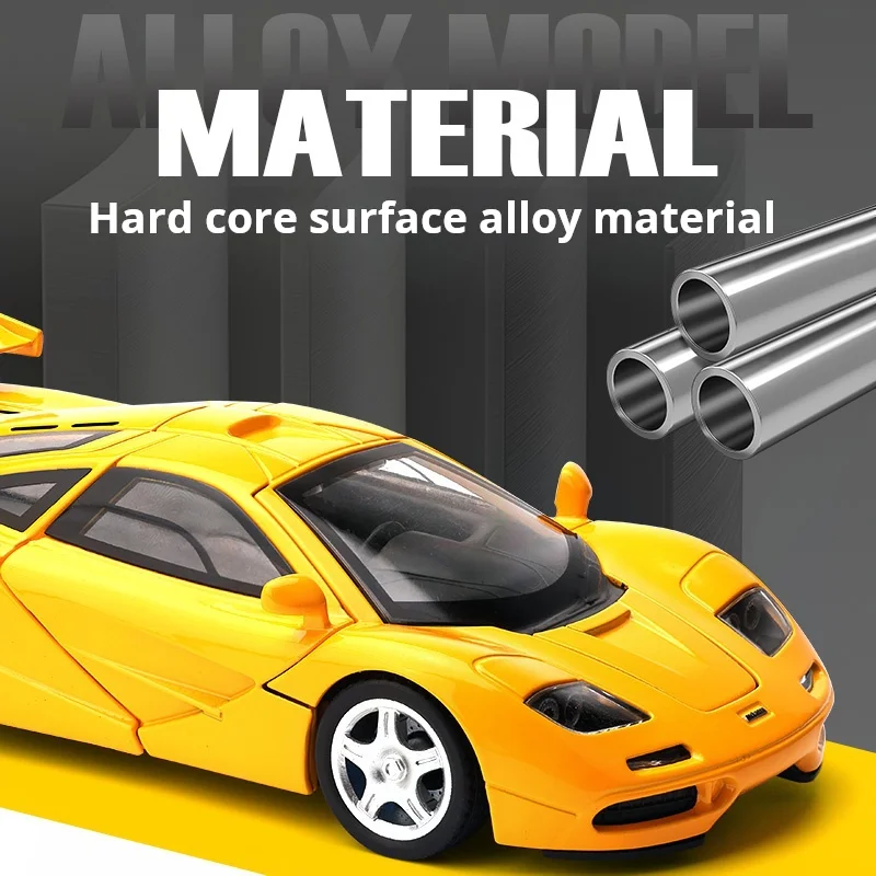 Limitierte Bearbeitung 1:32 Die-cast Metal Simulation McLaren F1 Legierung Modell Sportwagen Sound und Licht Sammlung Modell Jungen Spielzeug Geschenk