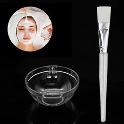 Transparent Acrylic Mask Essential Oil Bowl Brush Kits Face Makeup Mixing Tools Sets Reusable Skin Care Durable Beauty DIY Craft