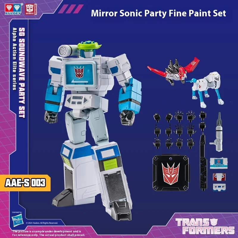 AULDEY AAE Transformers G1 Optimus Prime Starscream Espelho de coroação Soundwave Conjunto de revestimento premium - Presente para meninos e meninas