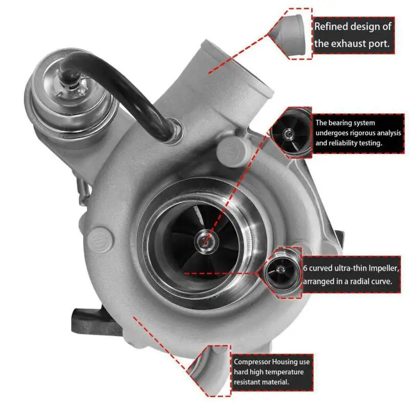 يناسب شاحن توربيني Isuzu NPR NQR Chevy GMC W4500 W5500 4HE1 4.8L 1998-2004