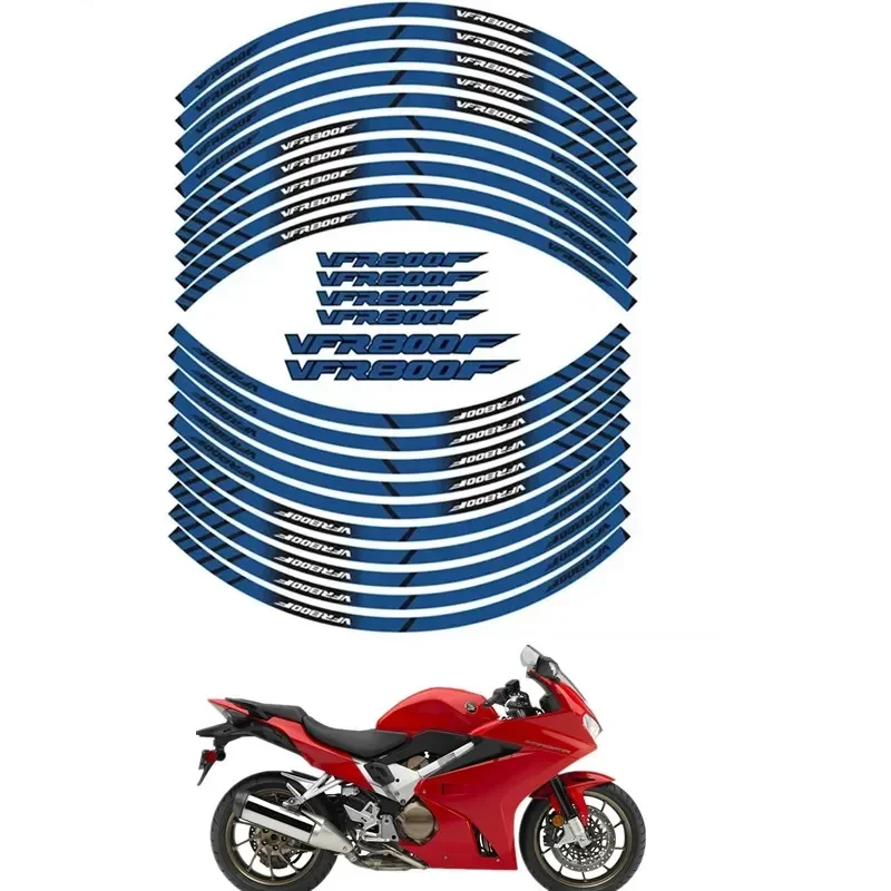 FOR HONDA VFR800F Motorcycle Parts Contour Wheel Decoration Decal Sticker - D  MOto