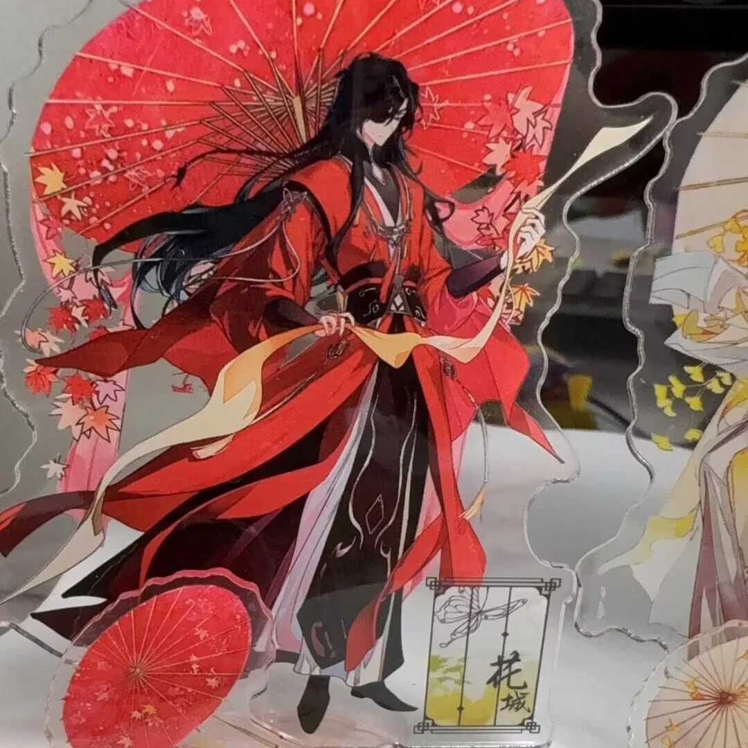 Blessed by the Celestial Oficial, Decorar el escritorio con el letrero del paraguas "Flower City Xie Lian" y su área circundante