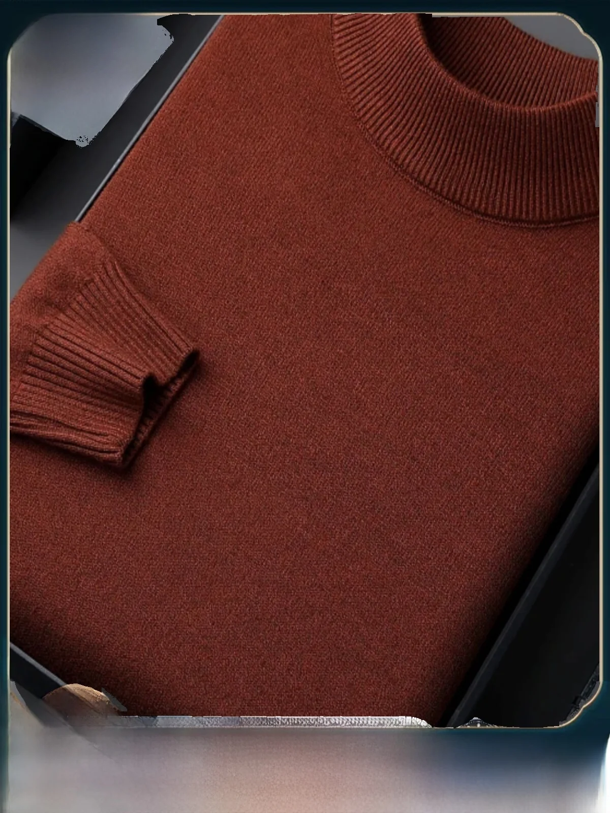 

Мужской шерстяной свитер Pierre Cardin класса люкс с высоким воротником, зимний, вязаный, для мужчин среднего возраста, цвет кашемир