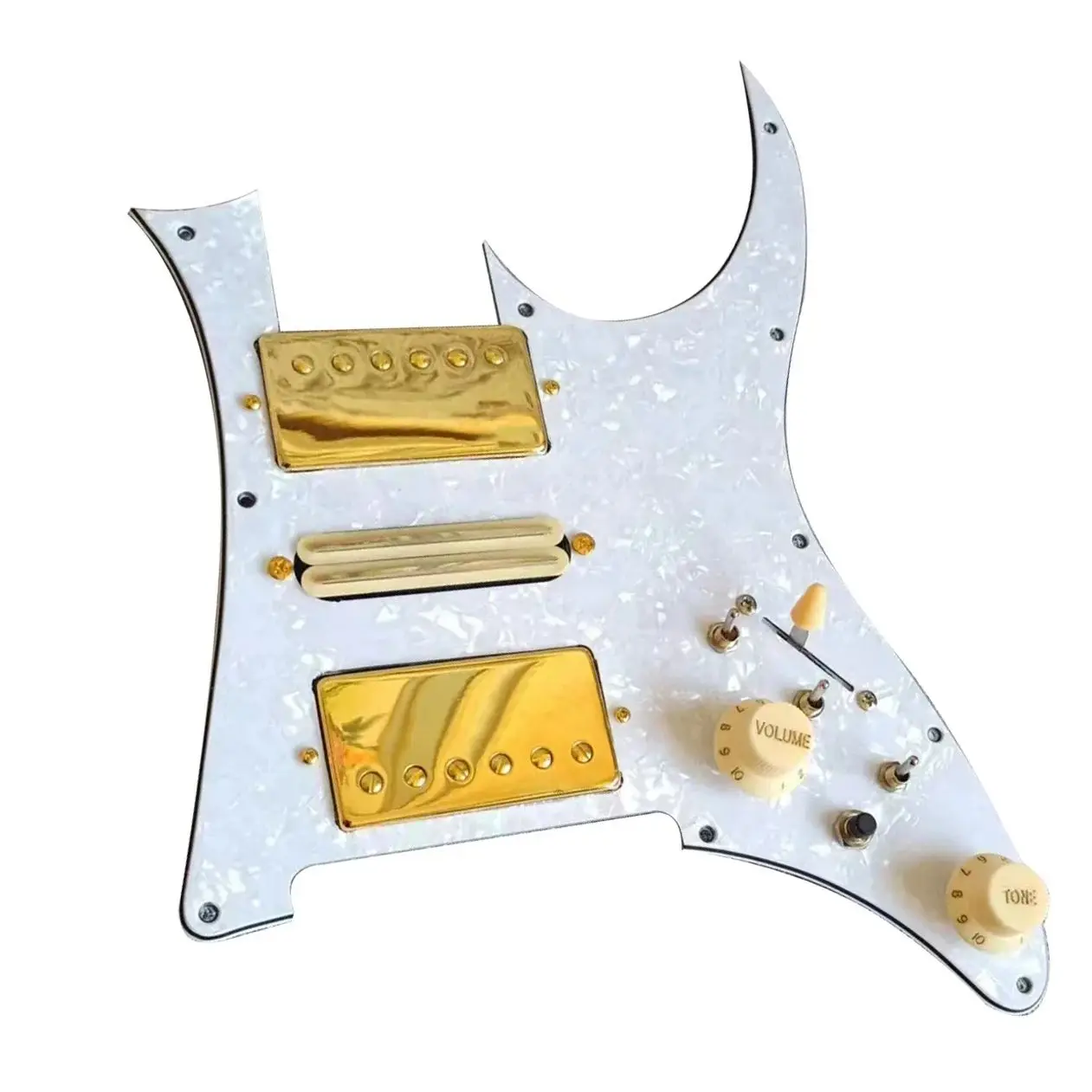 Upgrade Prewired HSH RG Pickguard Loaded Gold WVC Alnico V Pickup Set Multi Switch Split Coil Humbucker Pickups Wiring Harness