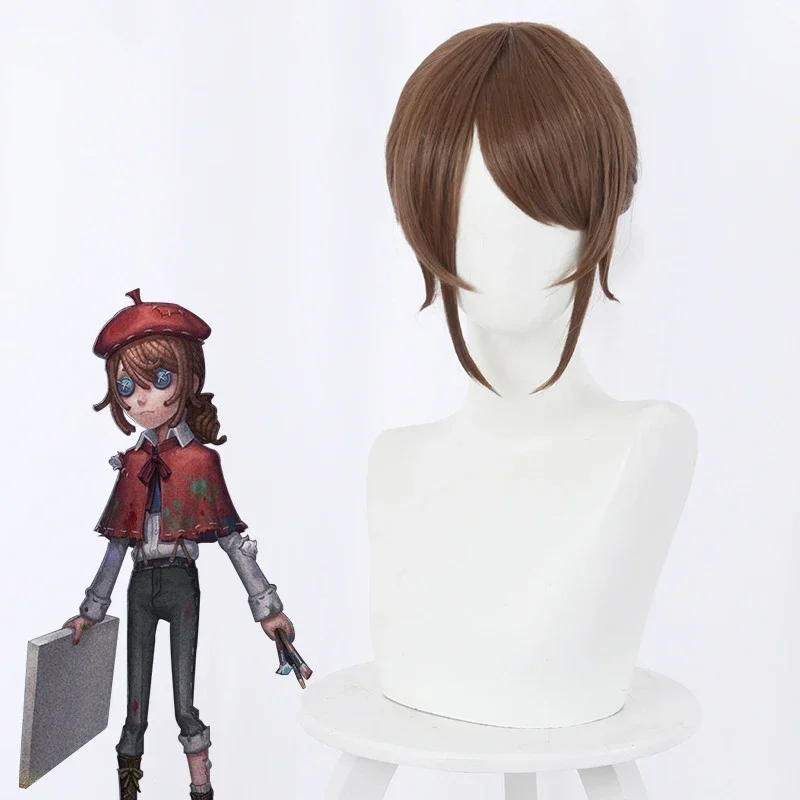 

Identity V Edgar Valden Cosplay Wig Brown Ponytail Hair Hat Heat-resistant Fiber Hair + Wig Cap Halloween Party Role Play Gift