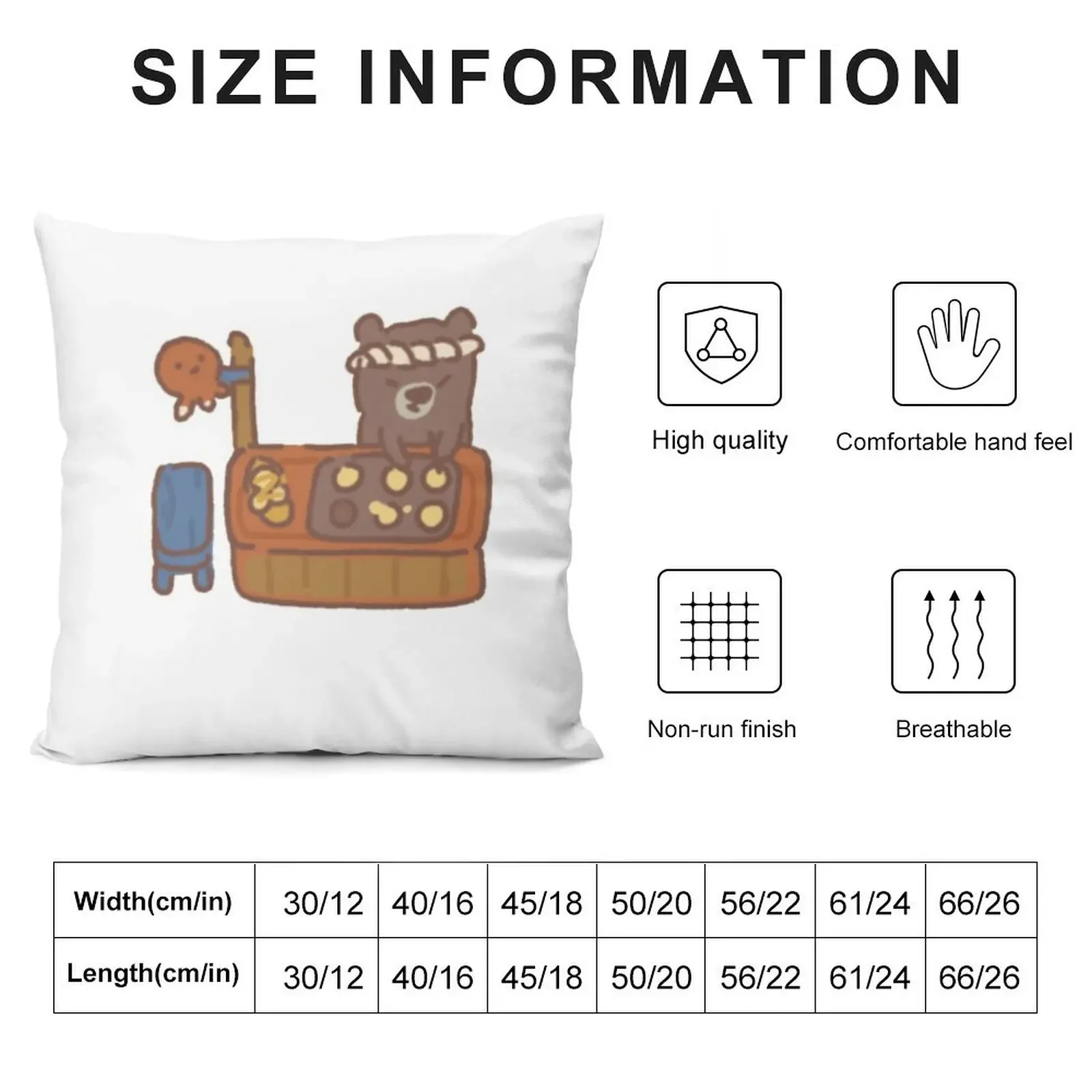 Animal Restaurant - Raccoons Takoyaki Throw Pillow Luxury Sofa Cushions Cusions Cover pillow