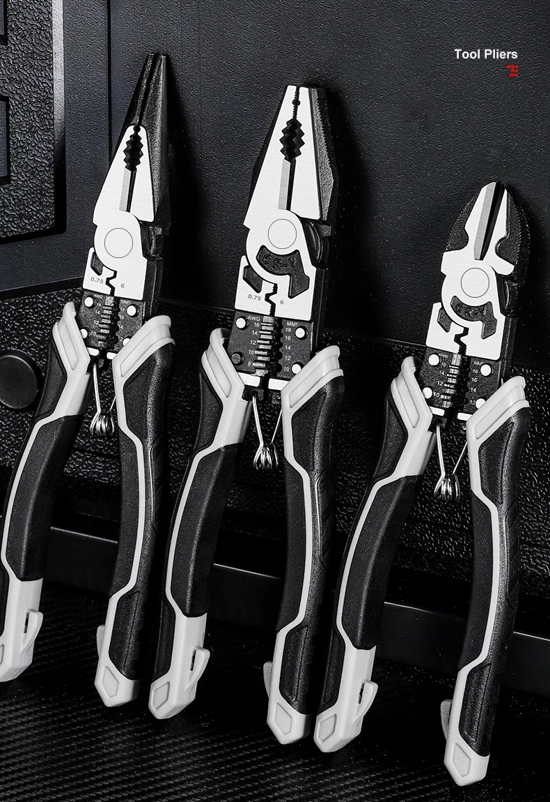

Multifunctional Wire Stripper Crimper Cutter, Long Nose Pliers, Diagonal Side Cutting Pliers Stripping Crimping Pliers Terminal