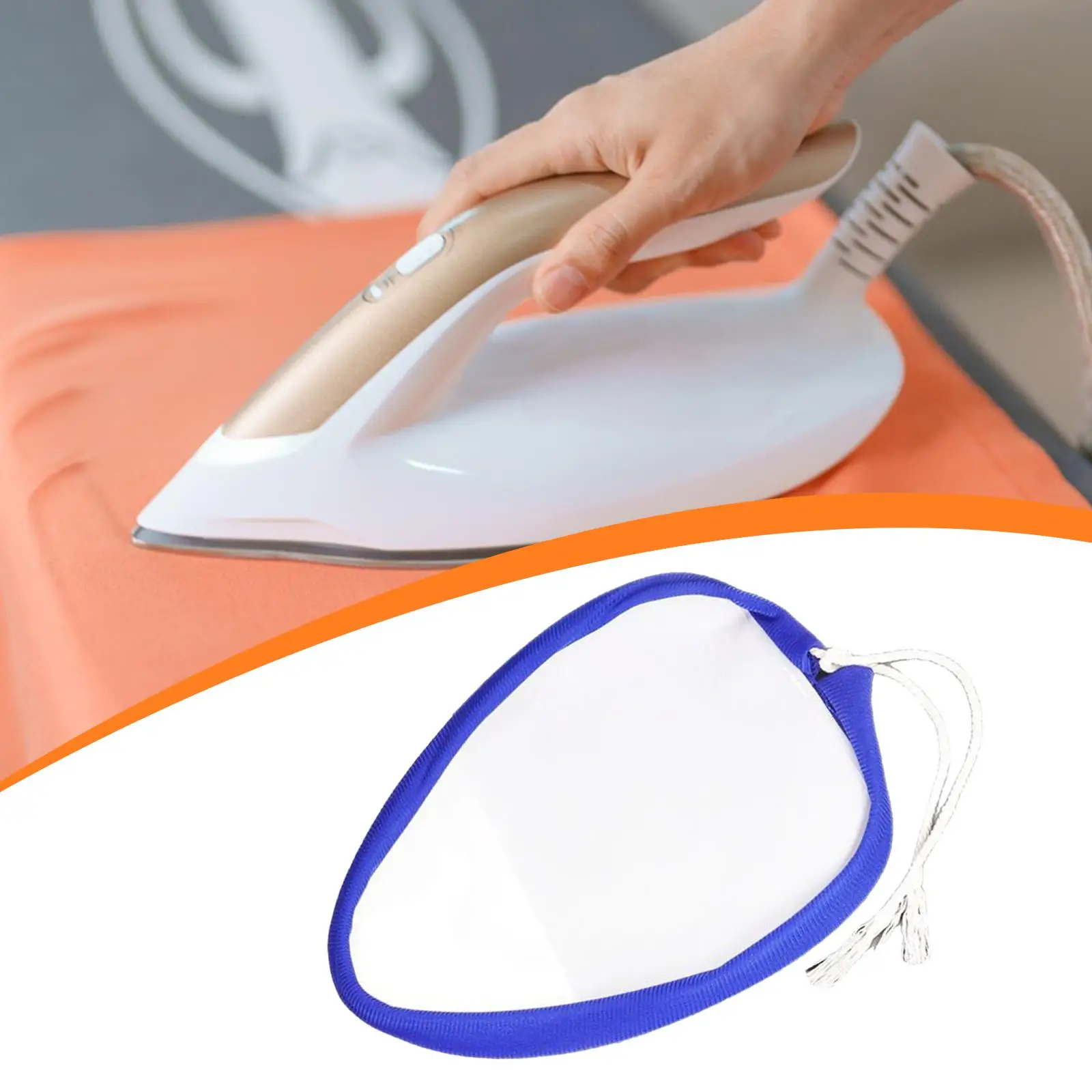 Iron Sole Plate Cover Heat Resistant Nylon Universal Fit Steam Iron Shoe Protector Anti Clothes Ironing Guard for Adults