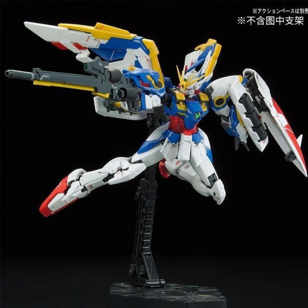 Bandai genuíno asa gundam ew rg anime figura de ação robô periferia colecionável montagem modelo brinquedos ornamentos presente crianças menino