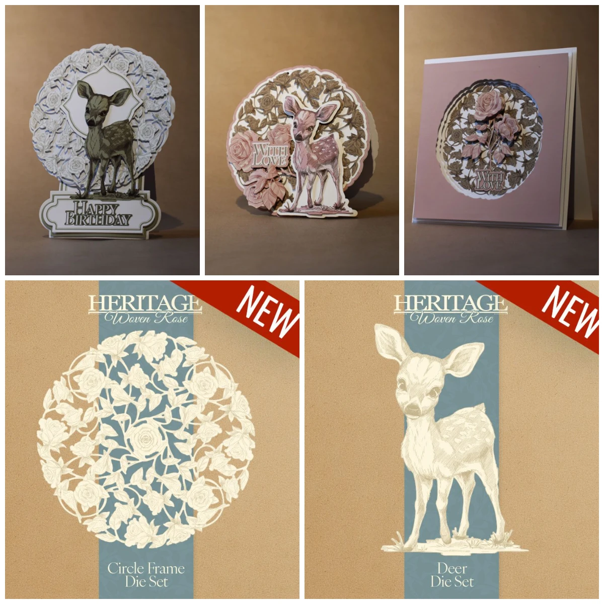 

Rose Circle Frame Deer New Metal Cutting Dies Scrapbook Diary Decoration Stencil Embossing Template DIY Greeting Card Handmade