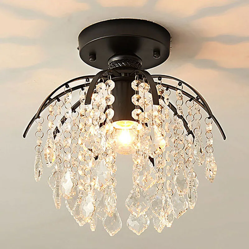 

Luxury Modern Simple Crystal Small Aisle Lamp Living Room Chandelier Dining Room Led balcony Pendant Lighting for Bedroom