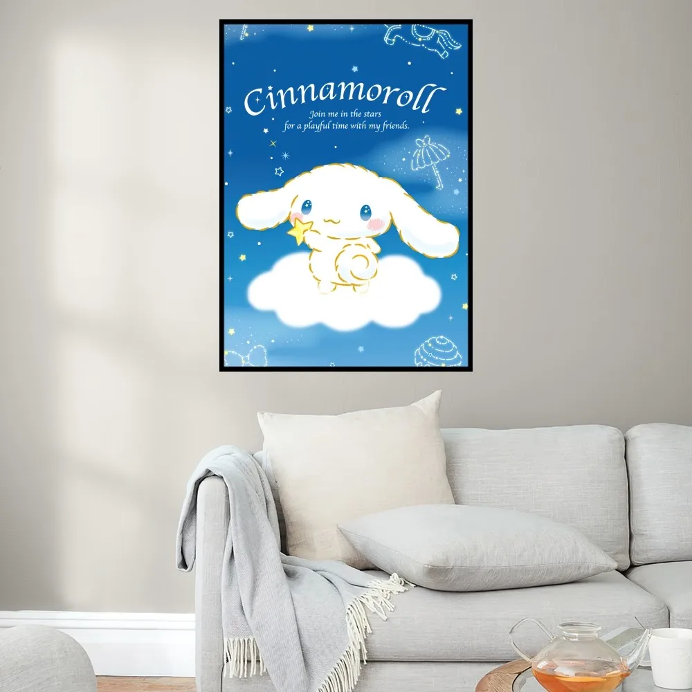 Cute Cinnamoroll Dog Poster Prints Wall Painting Bedroom Living Room Decoration Office Home