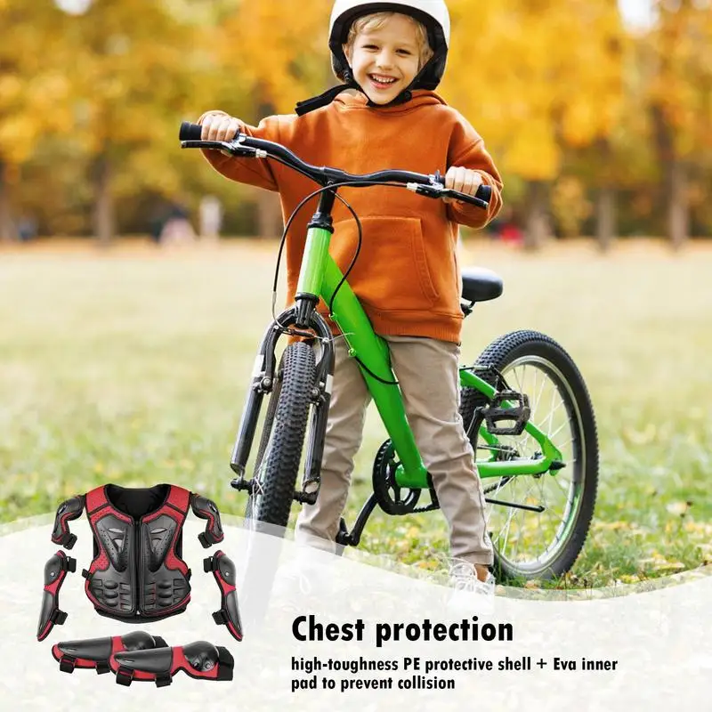 Toddler Motorcycle Arm Vest Protection Motocross Body Arm Jacket Protective Arms Riding Kneepads Protection For Children