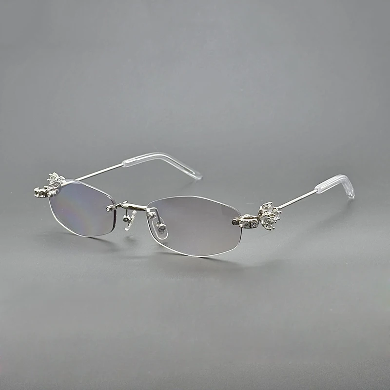 2025 New Korea rimless glasses Optical Computer glitz Eyeglasses Men Women gm glasses Frame Designer Prescription Myopia Eyewear