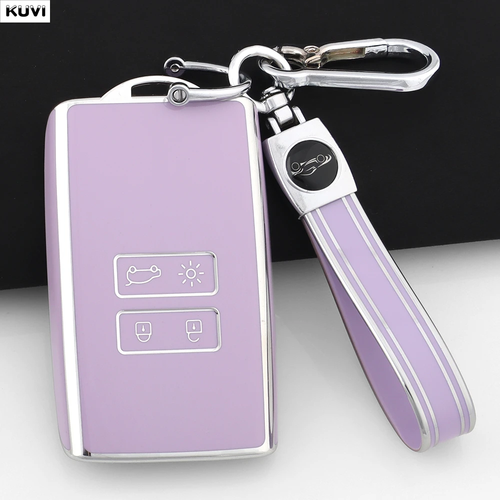 TPU Shell Auto Smart Key Fall Abdeckung Fob Schlüsselbund Für Renault Espace 5 Kadjar Koleos Captur Megane 4 Talisman Arkana Dacia Sandero